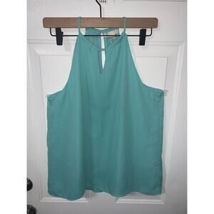 Finn & Grace Womens Sleeveless Halter Top Size S in Aqua